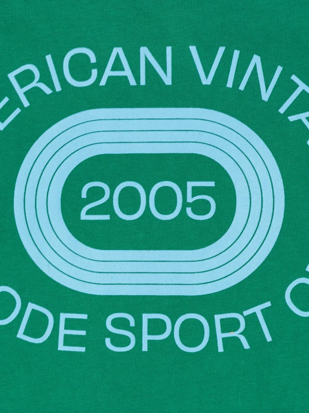 American Vintage Kids Katoenen T-shirt met logoprint Groen