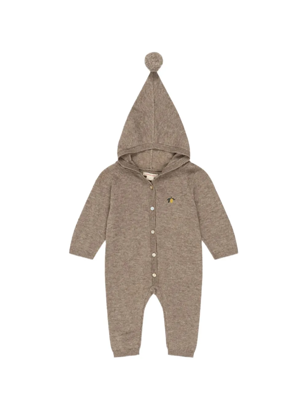 Konges Sløjd Mattou pompom-detail jumpsuit - Marron