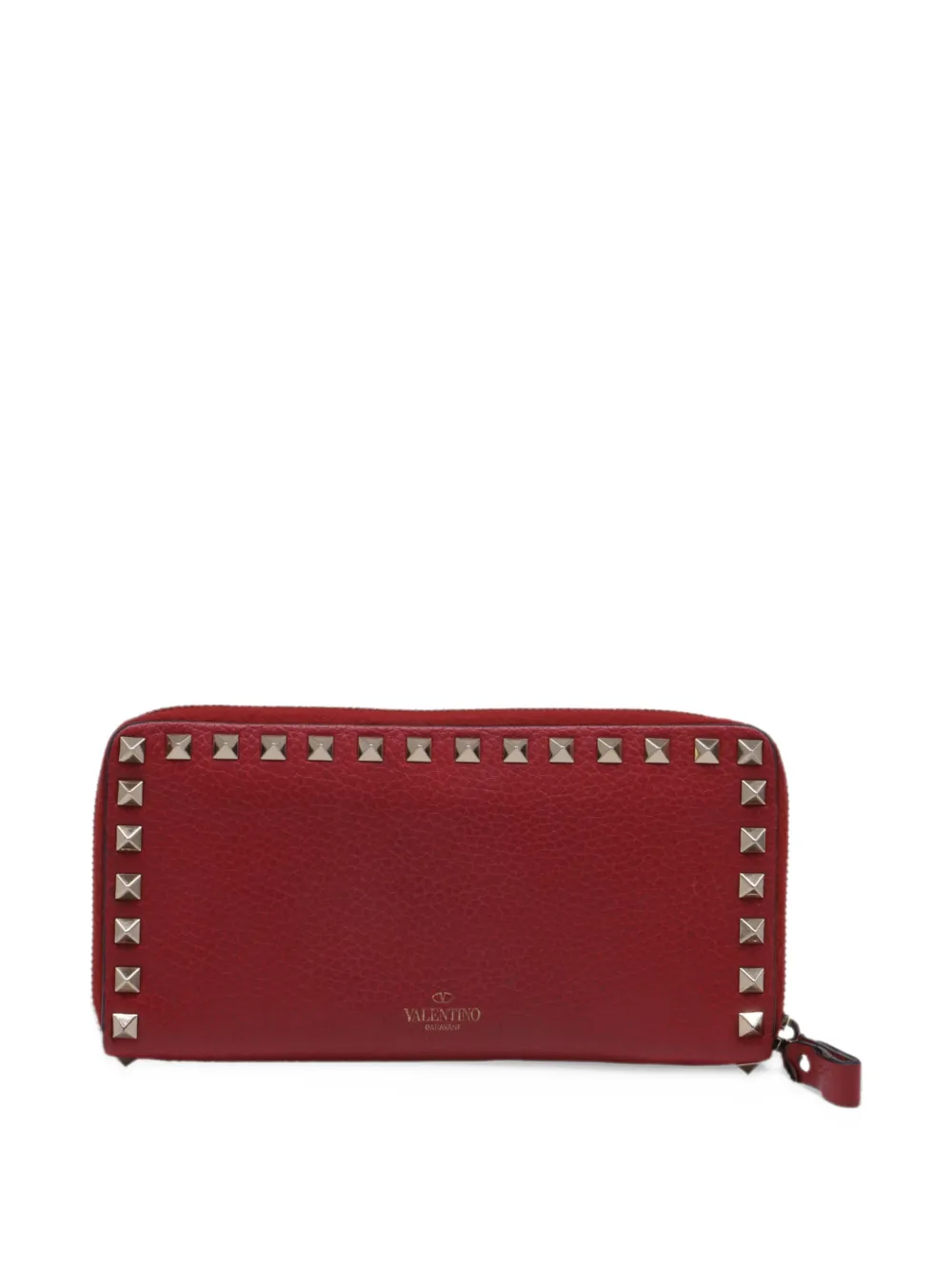Valentino Garavani Pre-Owned Rockstud zip-around wallet - Rosso