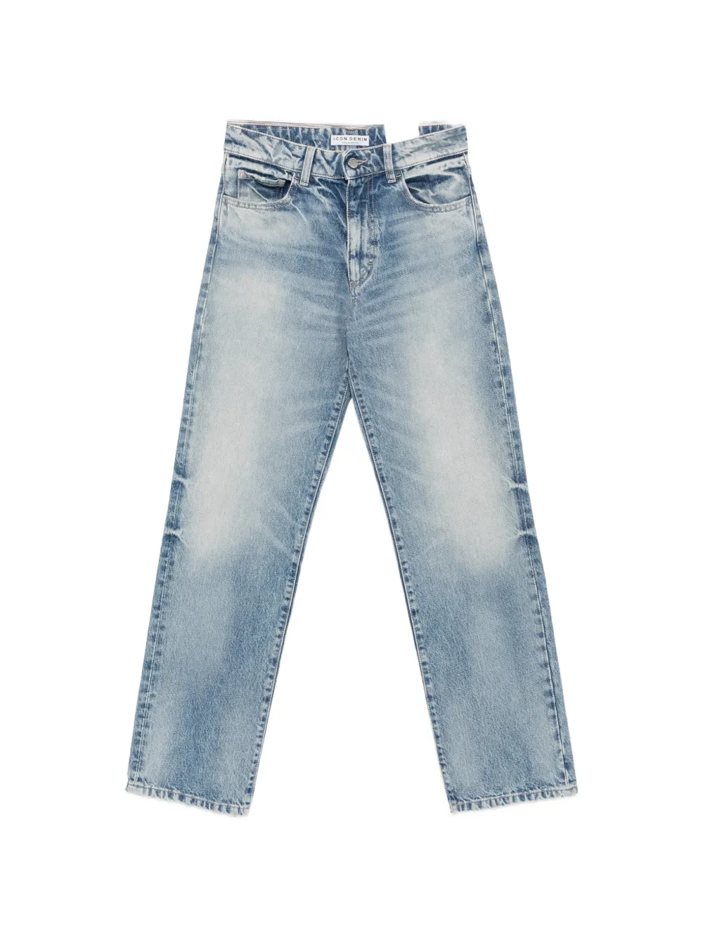 ICON DENIM Didy washed straight-leg jeans - Blau