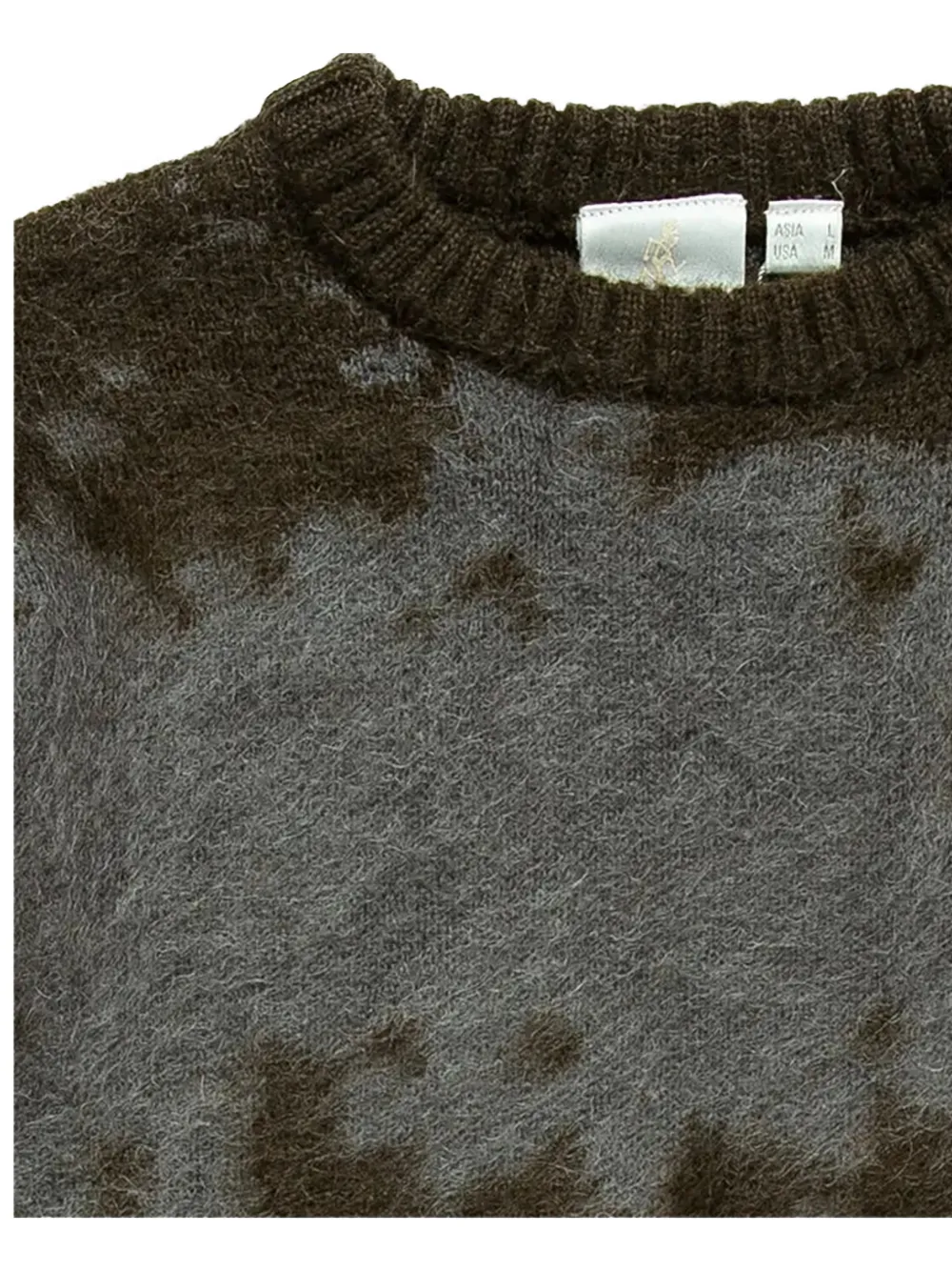 Gramicci splatter mohair-blend sweater Bruin