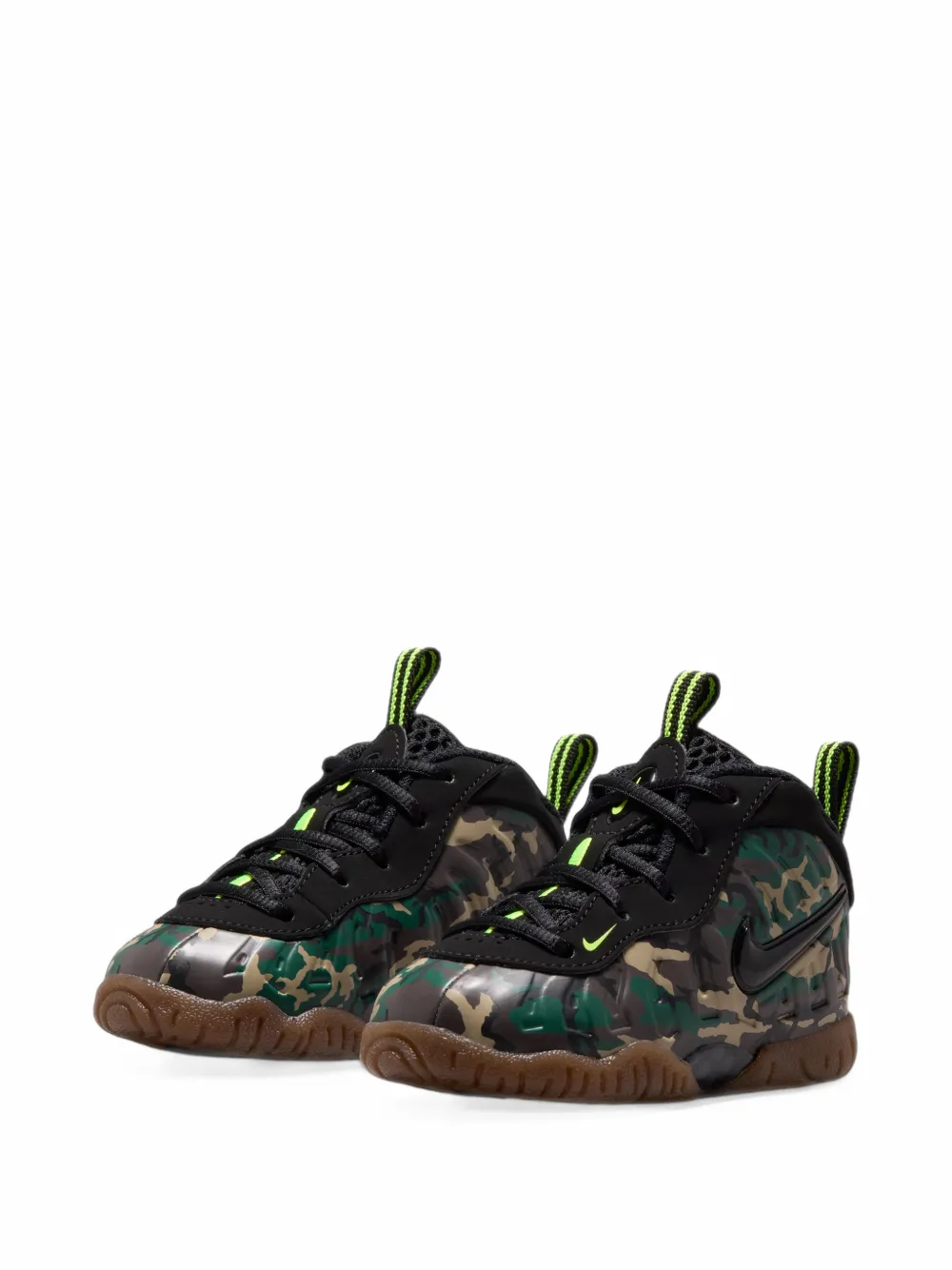 Nike Kids Little Posite Pro Premium camouflage-print sneakers - Nero