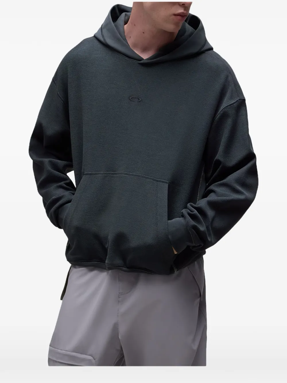 Oakley Dual logo-embroidered jersey hoodie Grijs