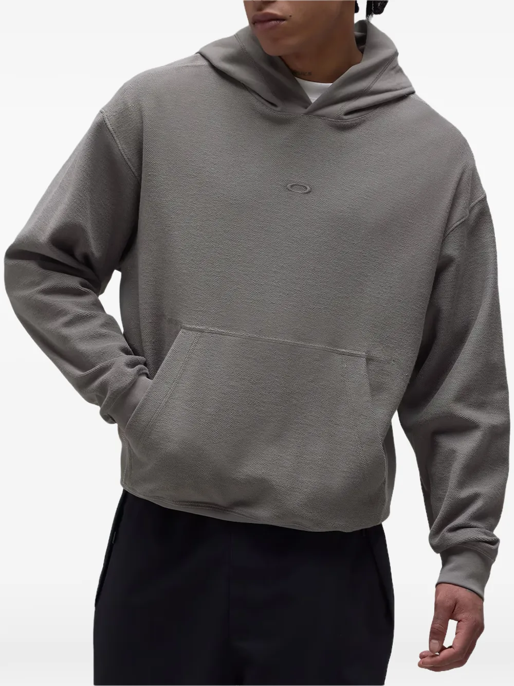 Oakley dual-jersey logo-patch hoodie Grijs