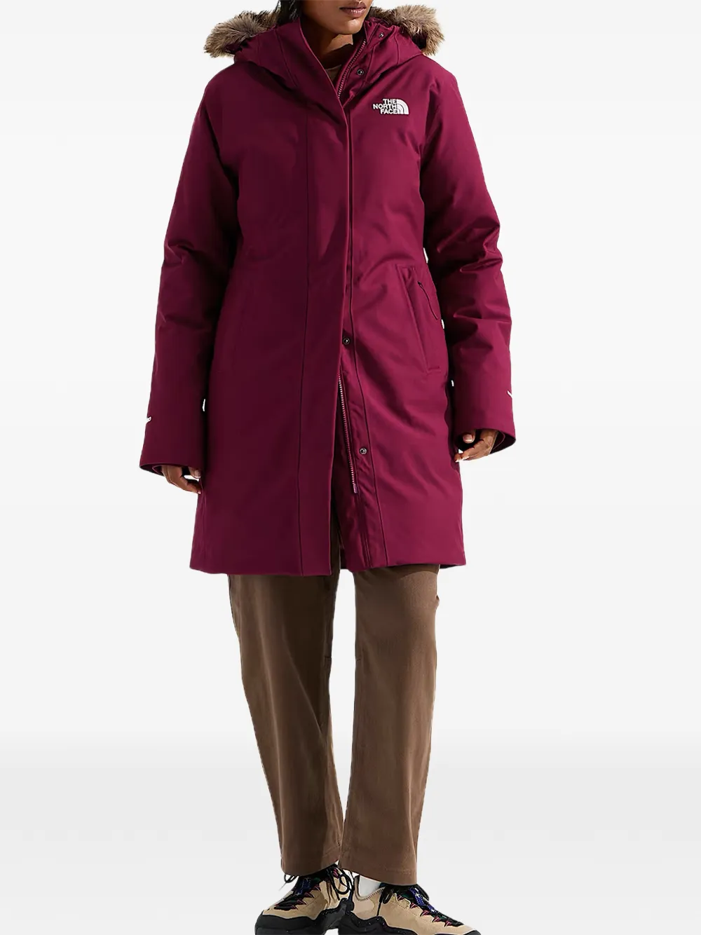 The North Face Arctic faux fur-trimmed parka Roze