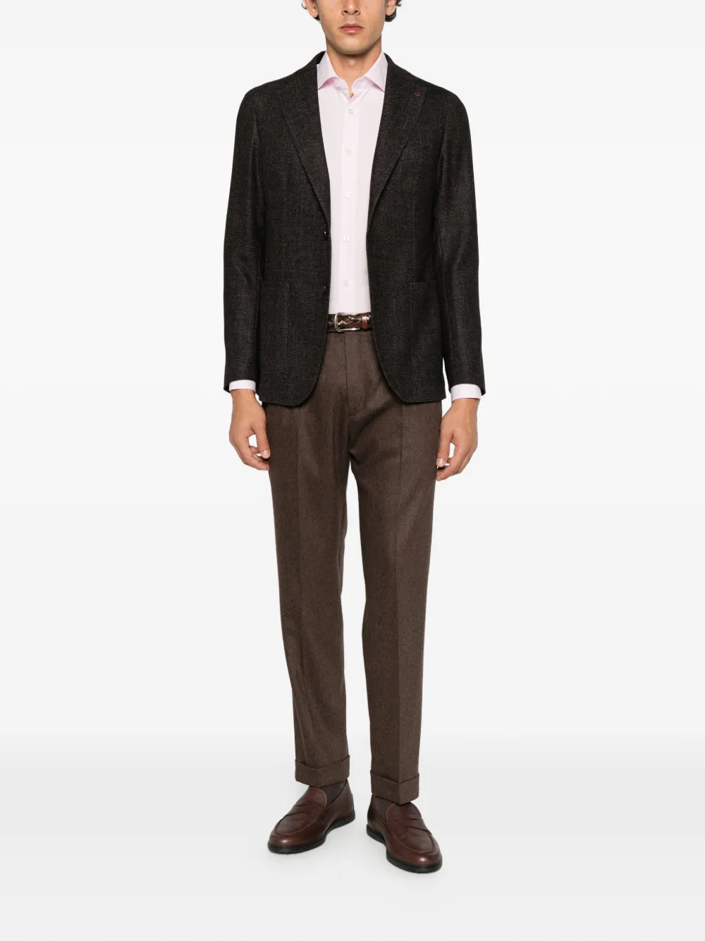 Gta Pleated Wool Trousers In Blue