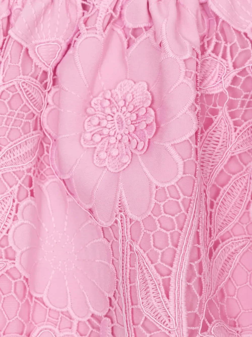 Self-Portrait Kids floral-lace spaghetti-strap dress Roze