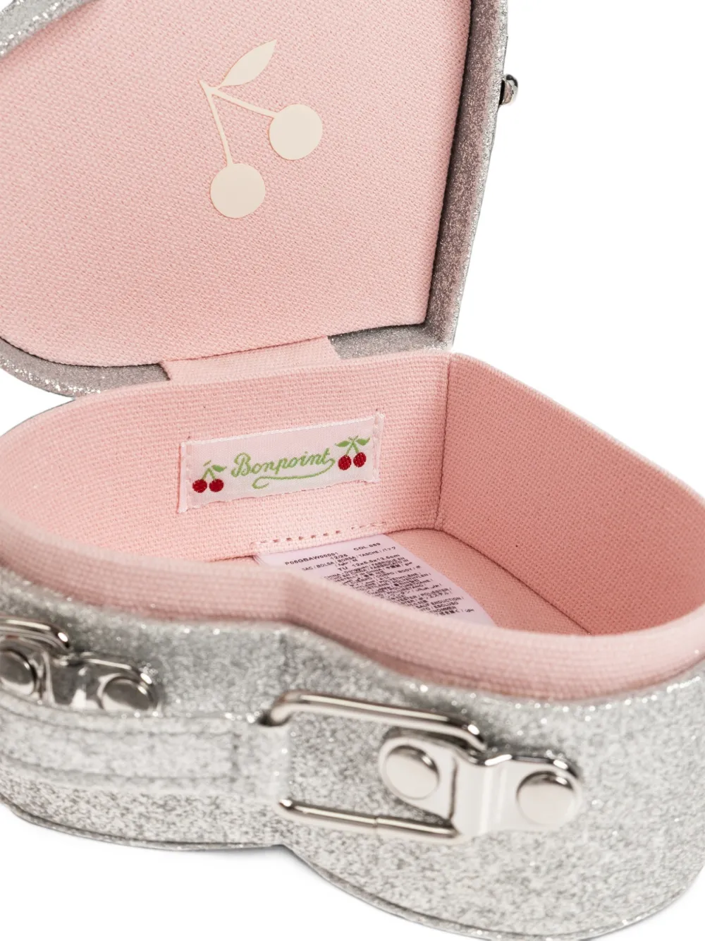 Bonpoint Mariha glitter-effect cherry-print bag Zilver