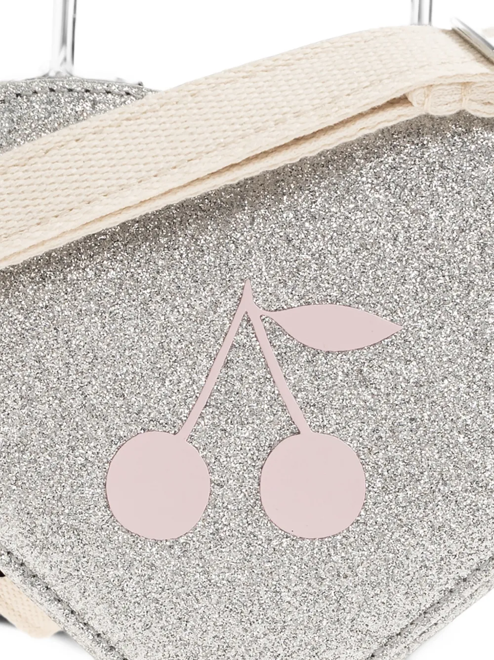 Bonpoint Mariha glitter-effect cherry-print bag Zilver