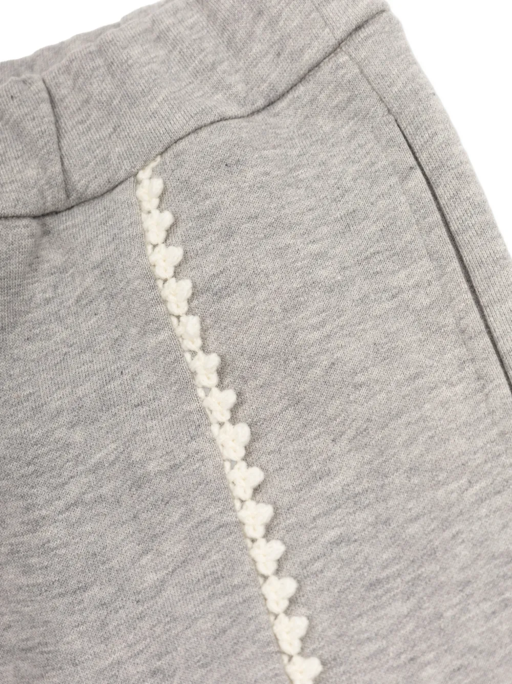 Moncler Enfant Broek met gehaakte afwerking Grijs