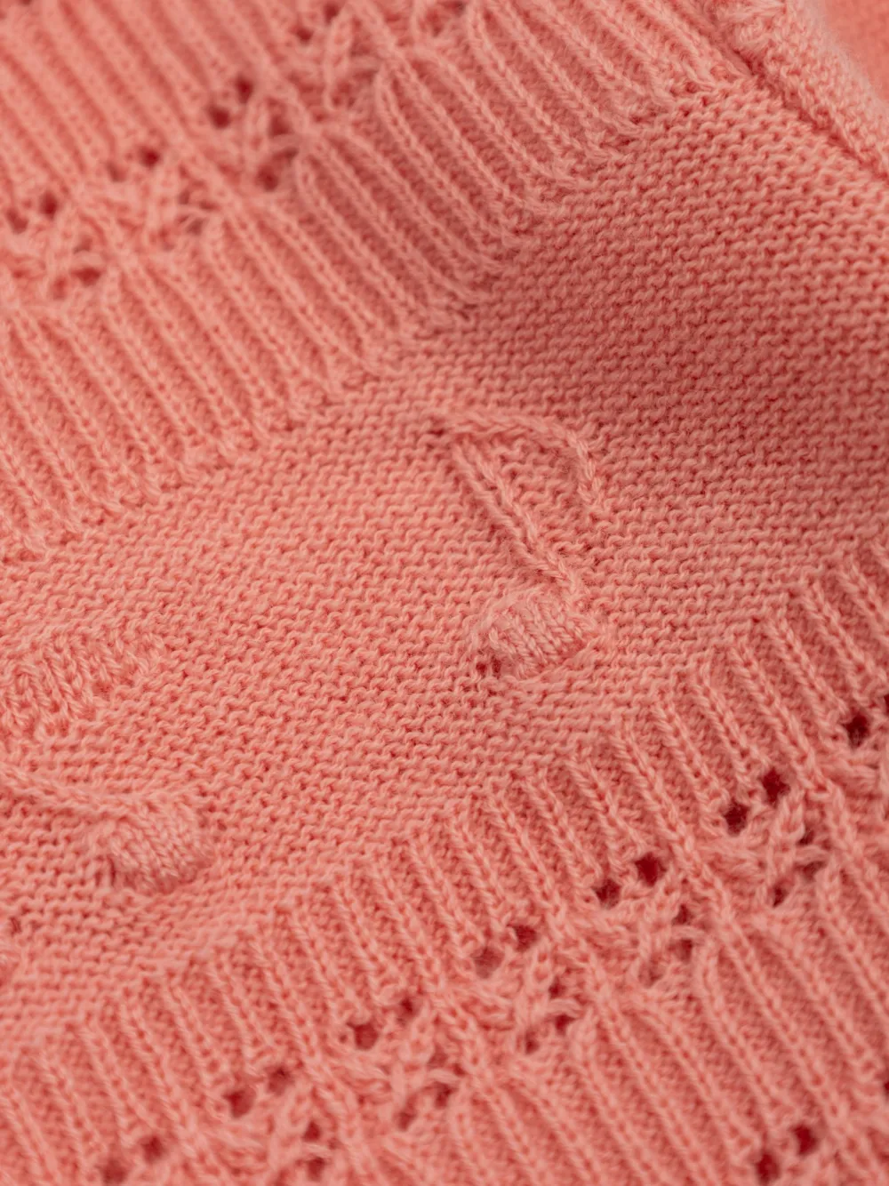 Bonpoint Mahana pointelle gebreid vest Roze