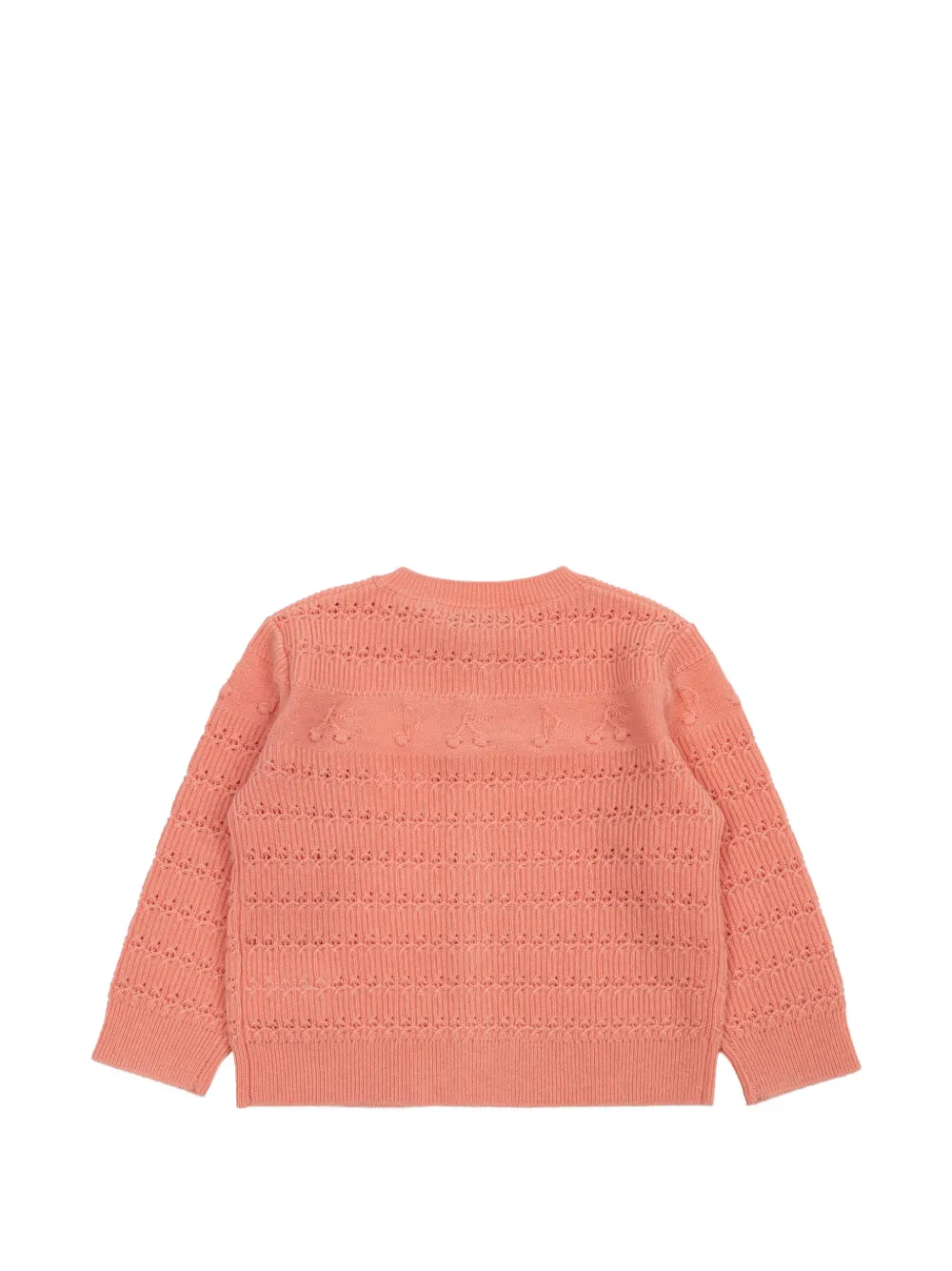 Bonpoint Mahana pointelle gebreid vest Roze