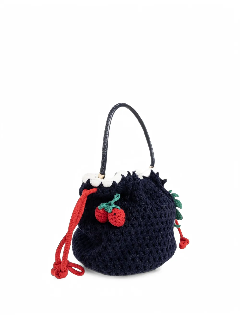 Self-Portrait Kids appliqué crochet bag Blauw