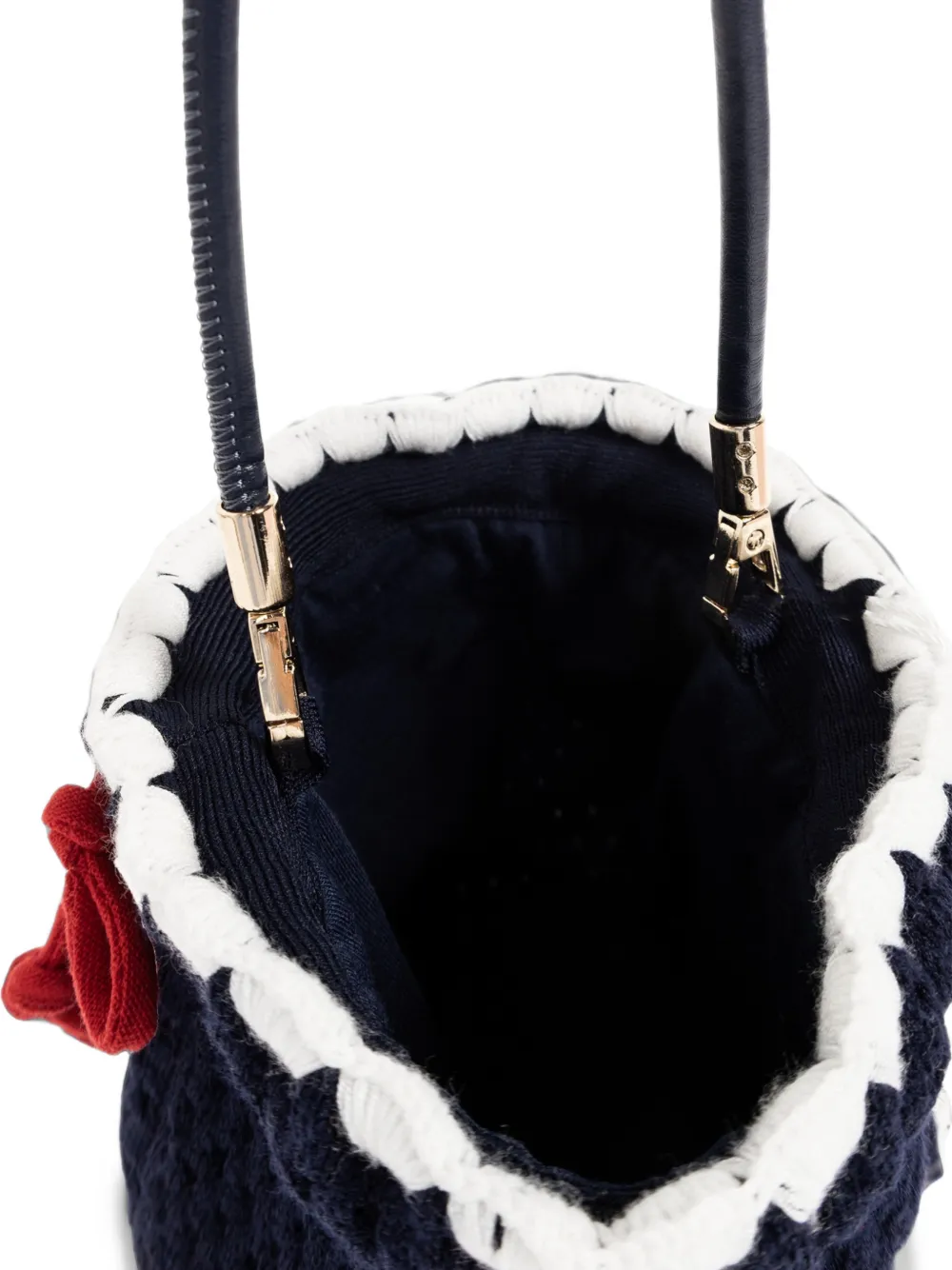 Self-Portrait Kids appliqué crochet bag Blauw