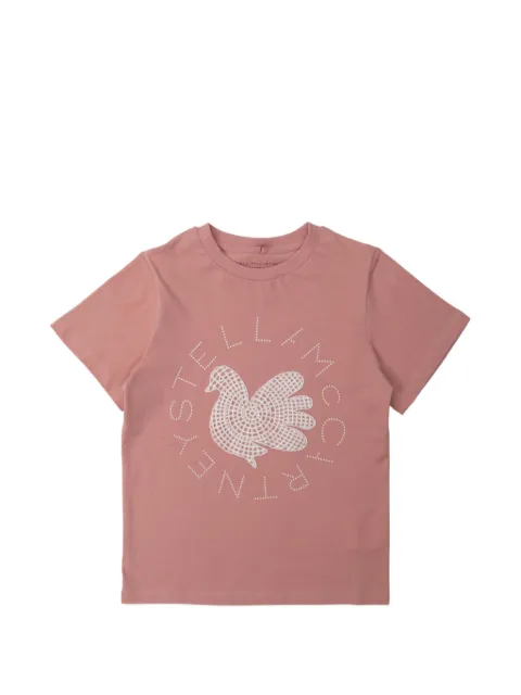 Stella McCartney Kids embroidered logo-print T-shirt
