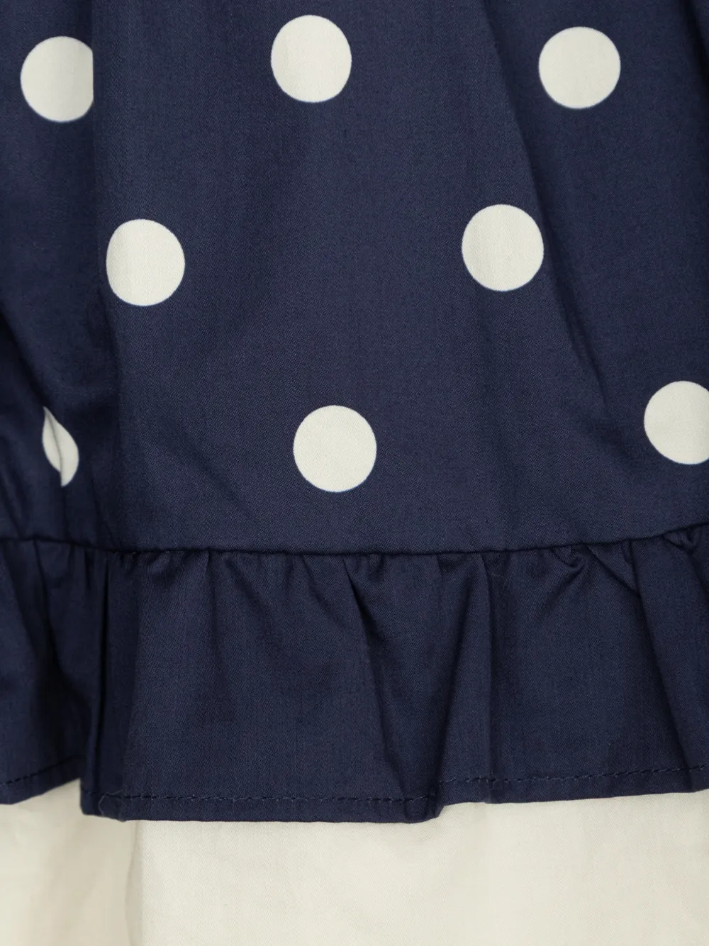 Self-Portrait Kids polka-dot tiered dress Blauw
