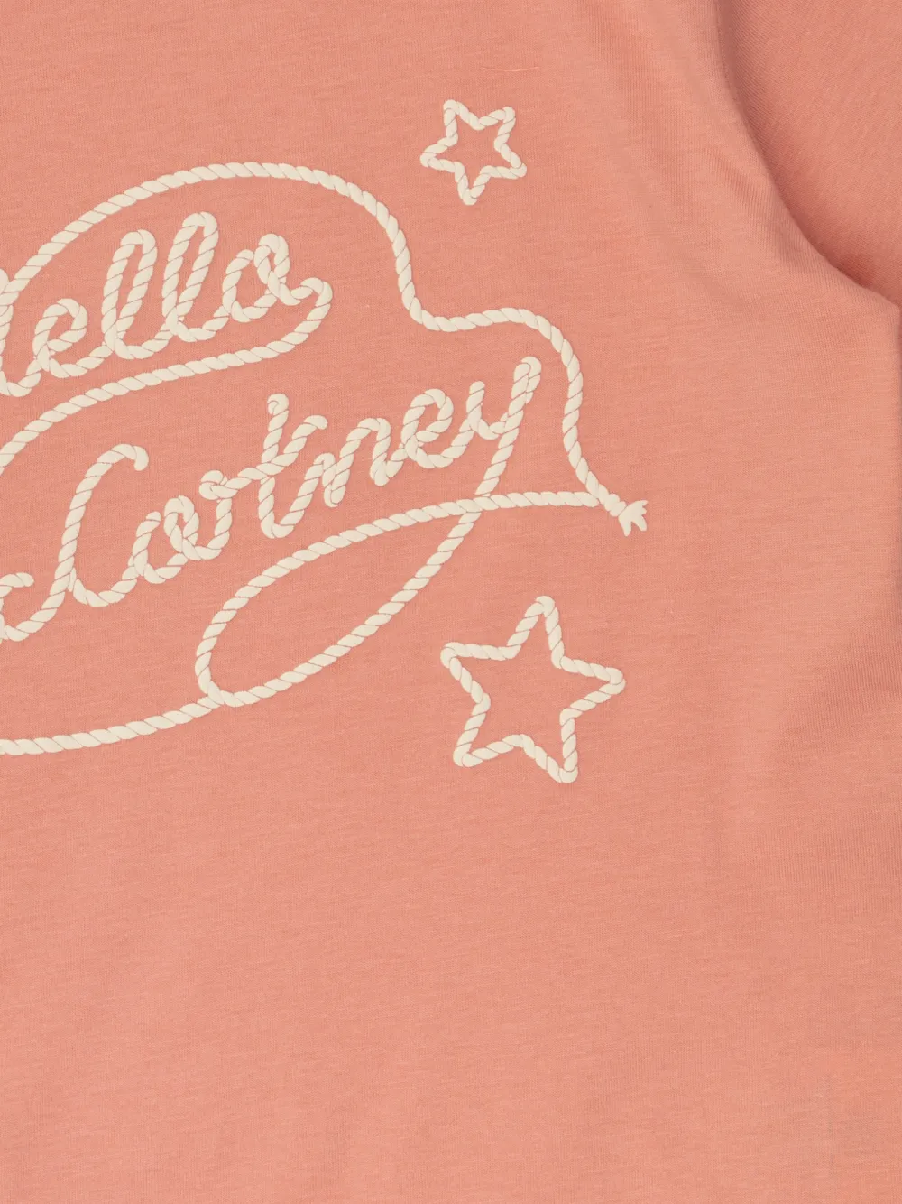 Stella McCartney Kids T-shirt met sterdetail en logoprint Roze