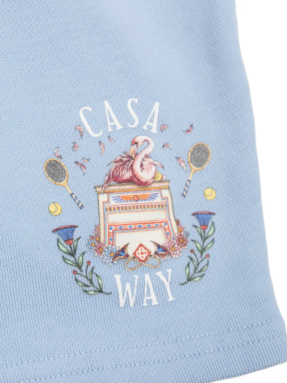 CASABLANCA KIDS Casa Way logo-print shorts Blauw