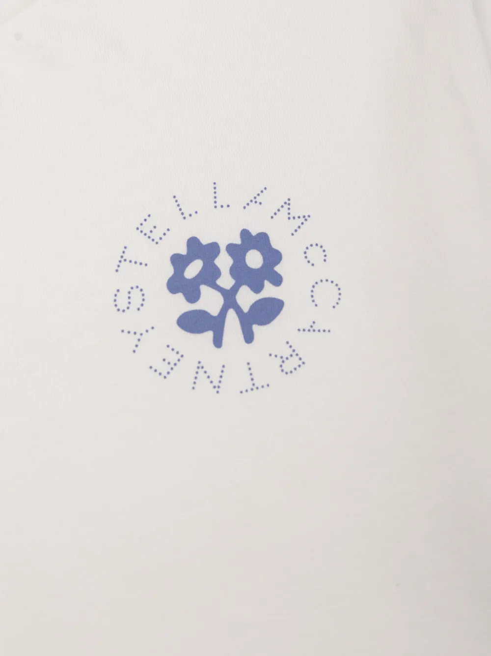 Stella McCartney Kids T-shirt met logo-print en kanten afwerking Wit