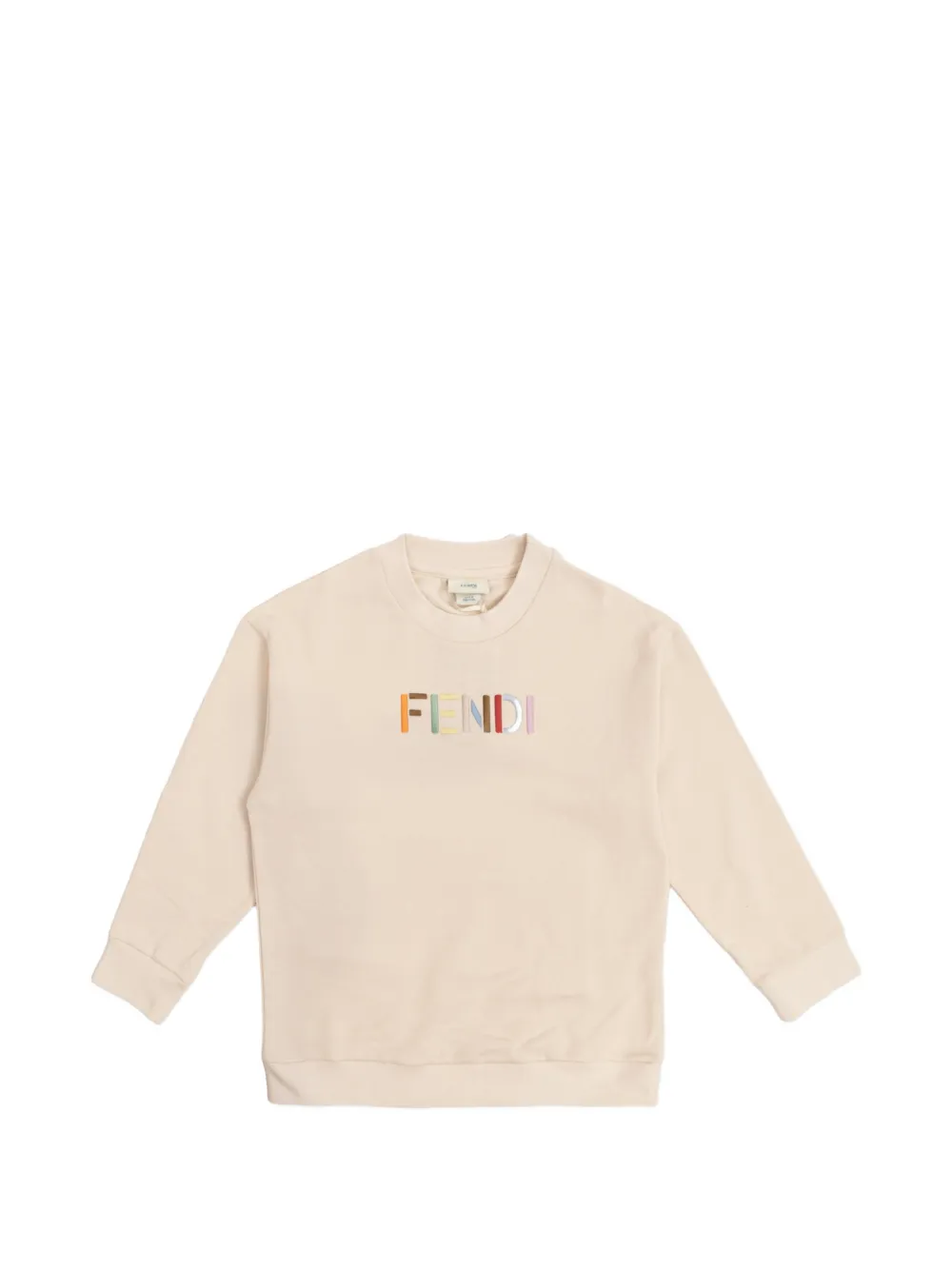 Fendi Kids logo-embroidered sweatshirt - Toni neutri