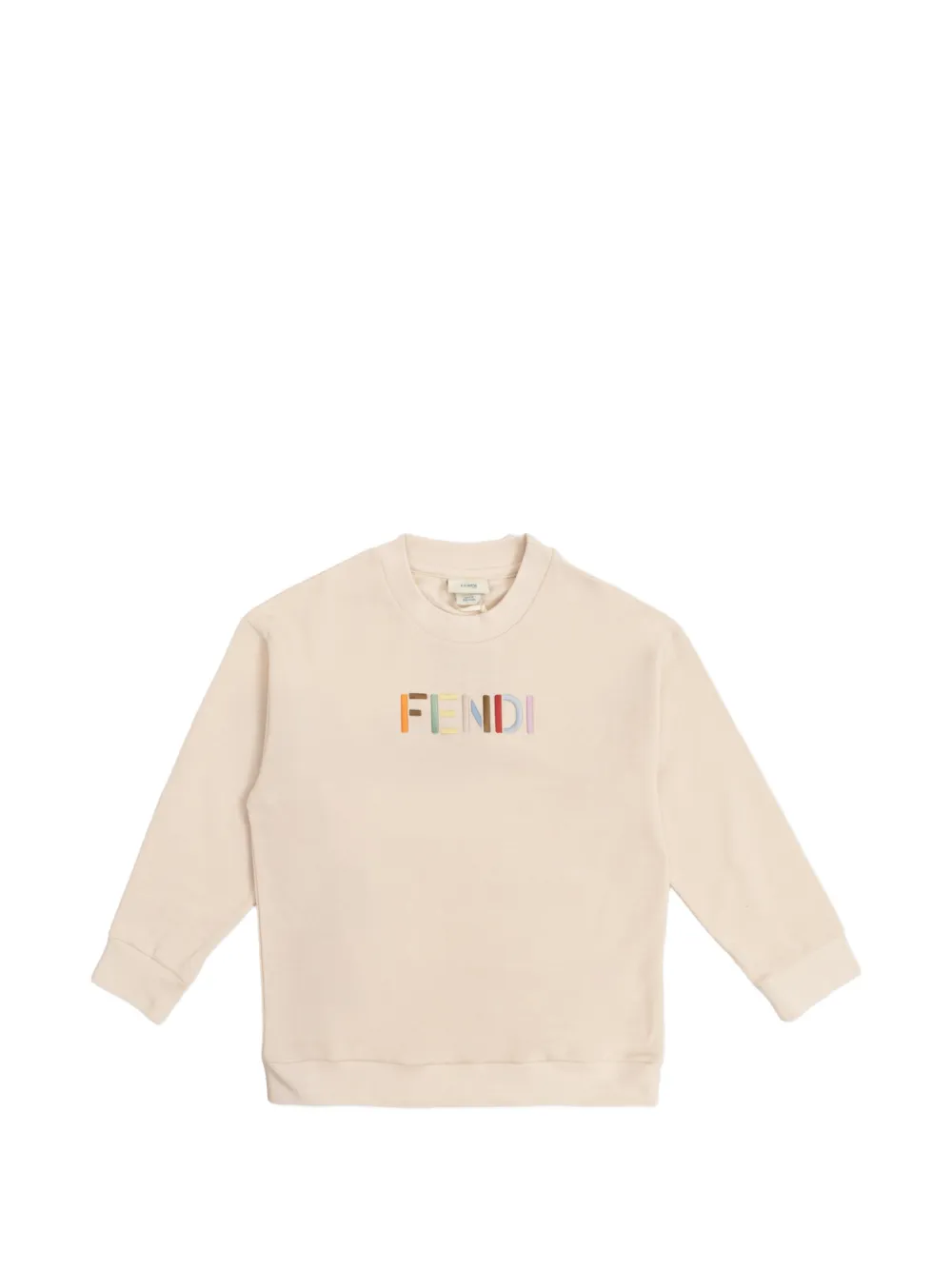 Fendi Kids logo-embroidered sweatshirt - Toni neutri