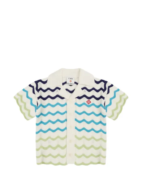 CASABLANCA KIDS chemise en crochet à motif zigzag