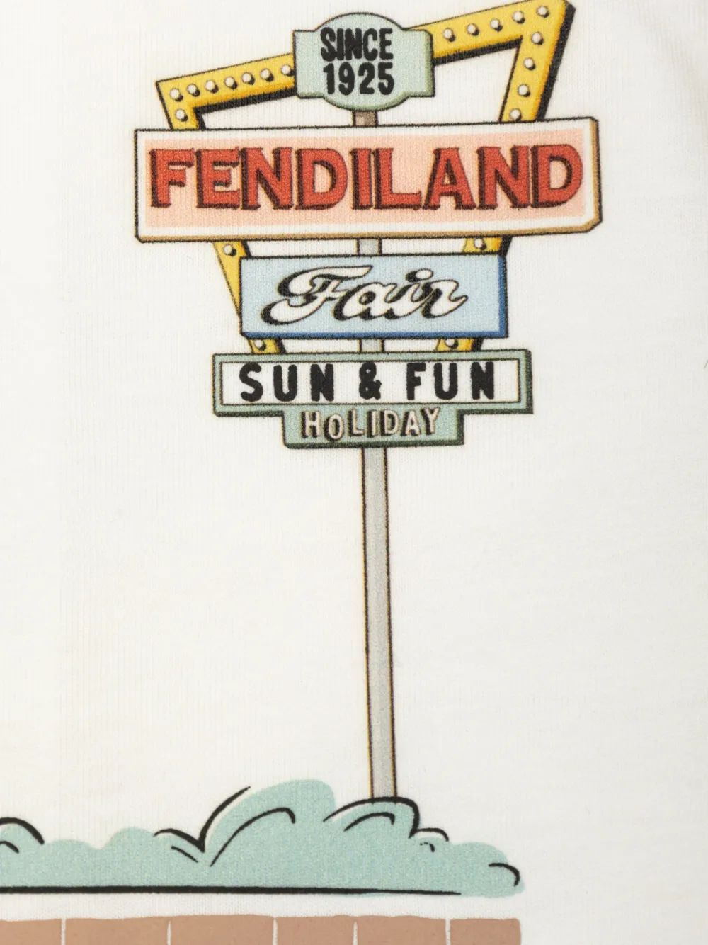 Fendi Kids graphic-print T-shirt Wit