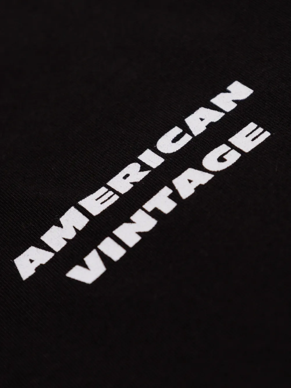 American Vintage Kids Fizvalley logoprinten T-shirt Zwart