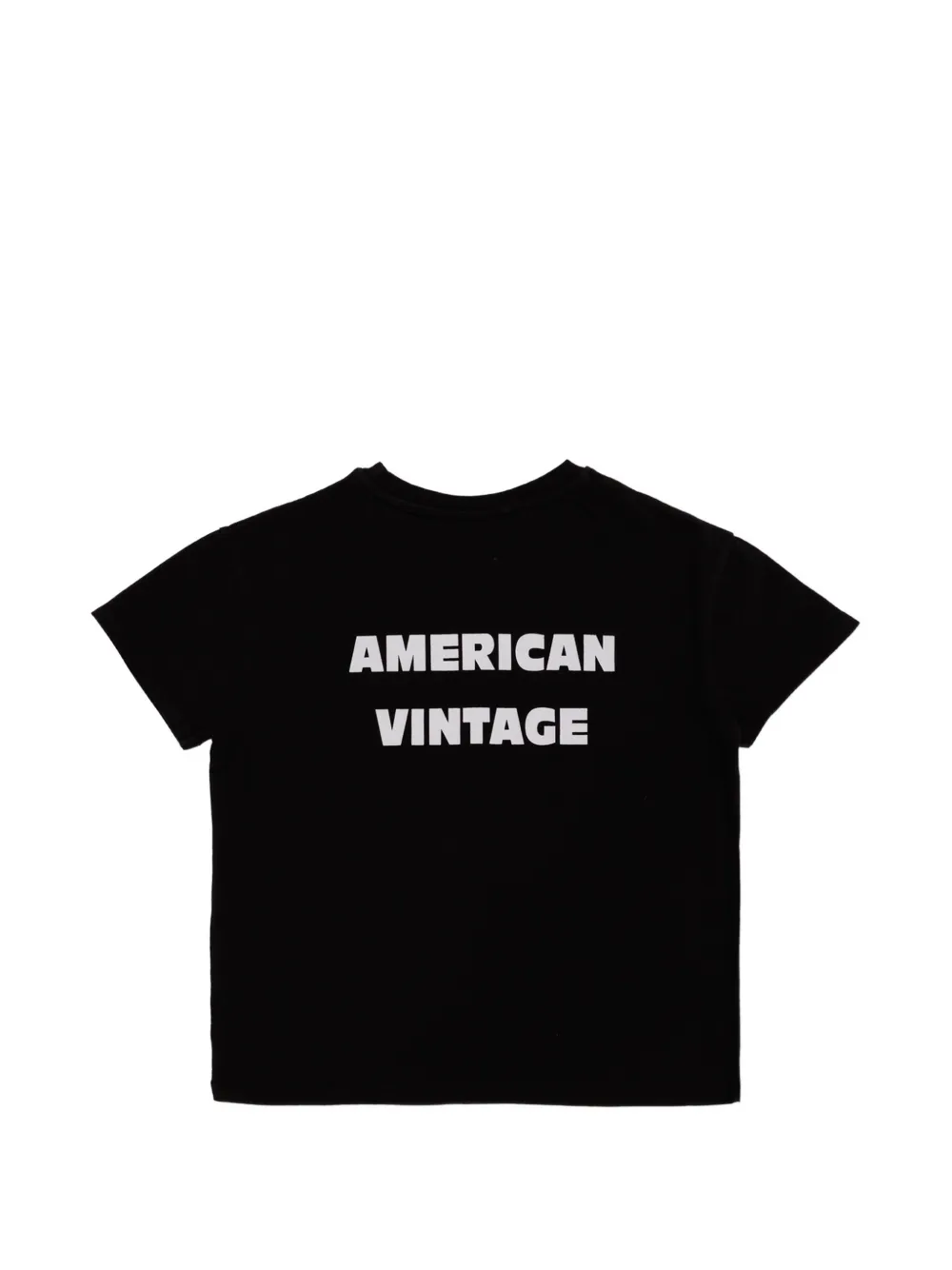 American Vintage Kids Fizvalley logoprinten T-shirt Zwart
