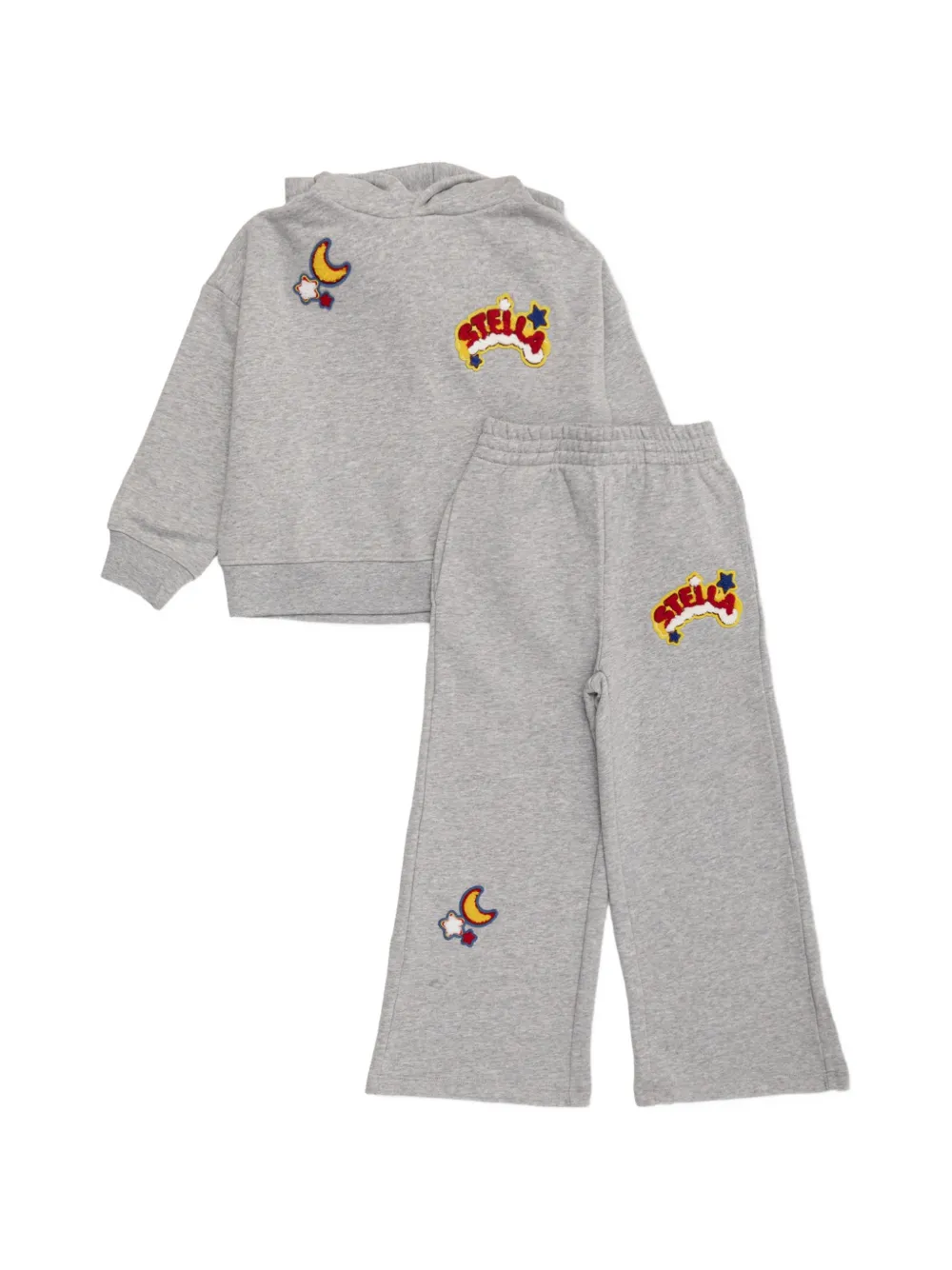 Stella McCartney Kids patch-detail cotton tracksuit - Grigio