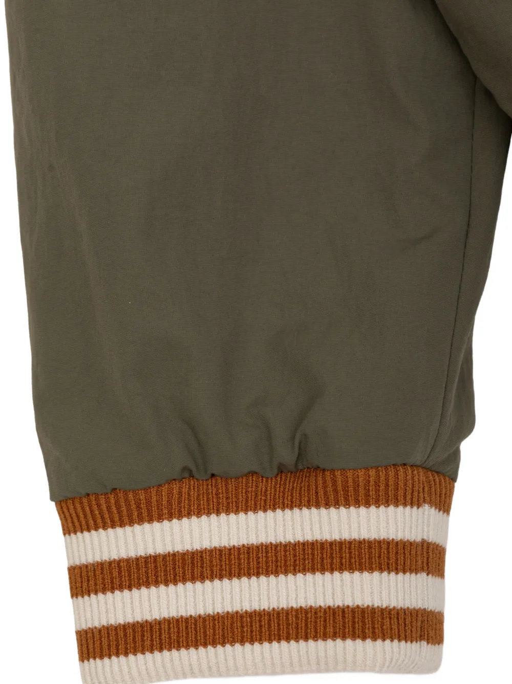 Versace Kids striped-trim zip-up jacket Groen