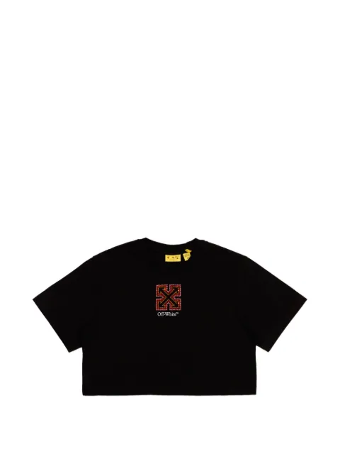 Off-White Kids playera corta bordada con lentejuelas