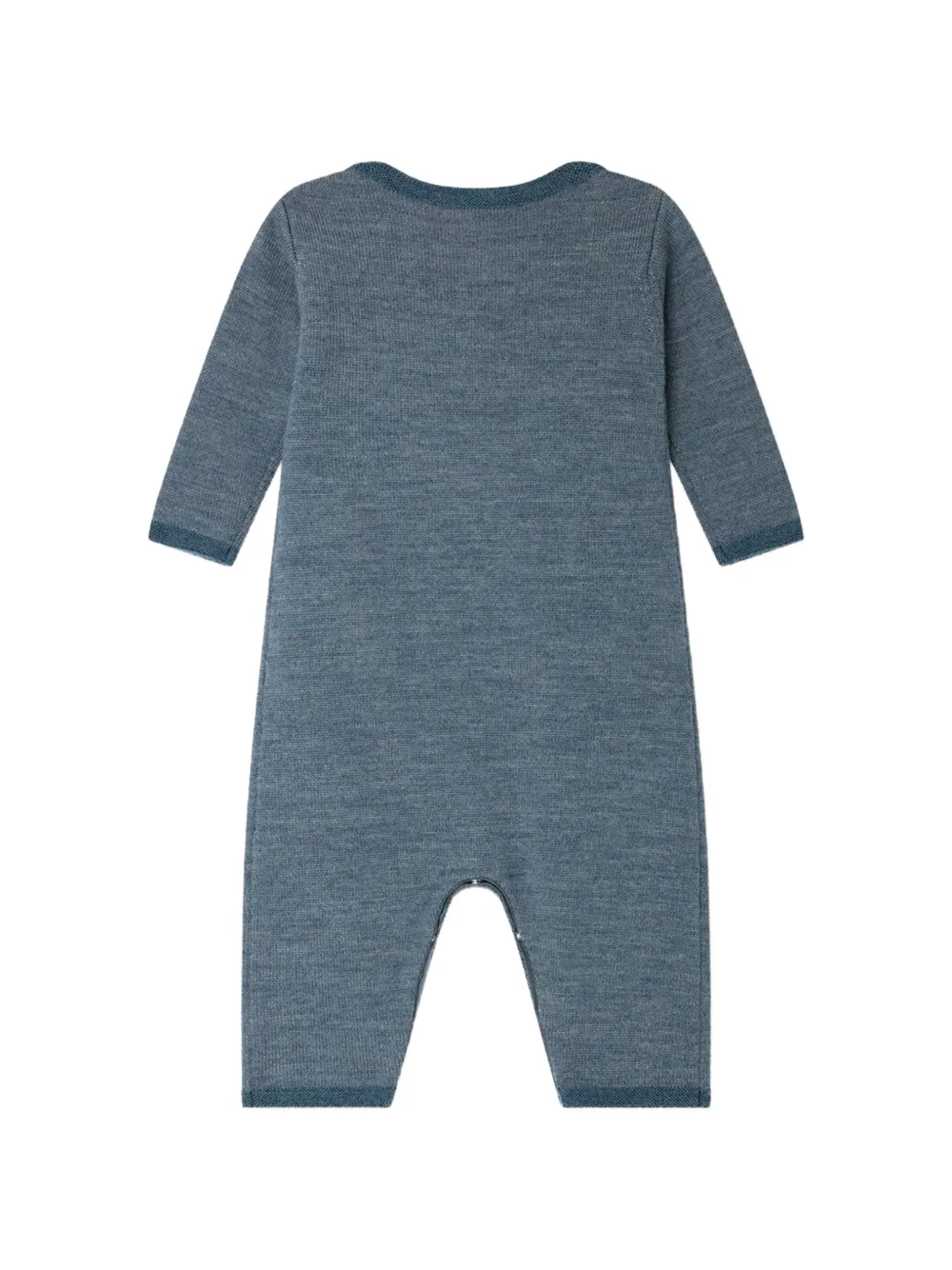 Bonpoint Cielo embroidered wool romper Blauw
