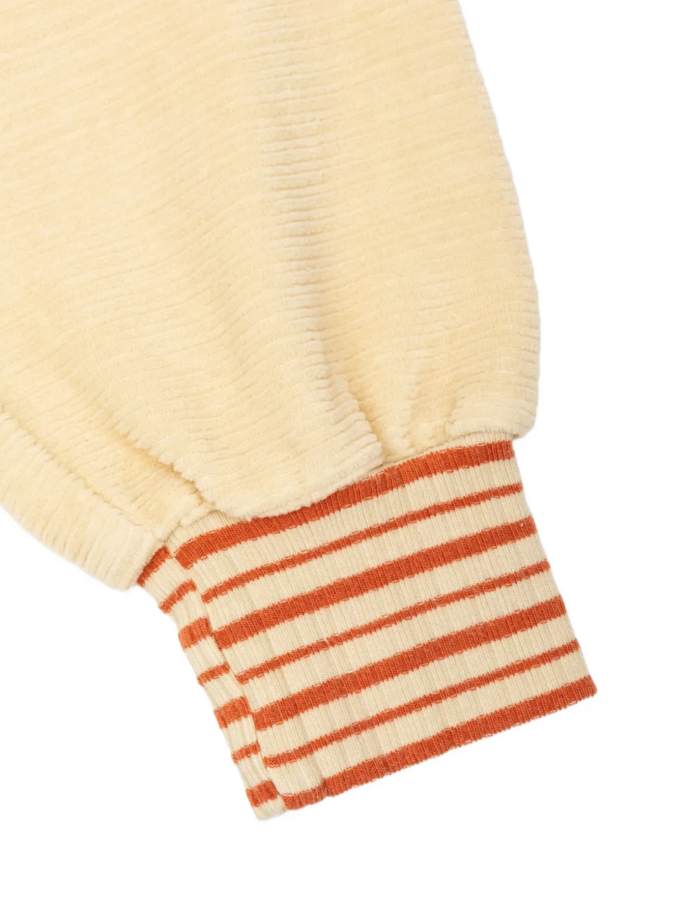 Bobo Choses striped-trim logo-patch sweatshirt Beige