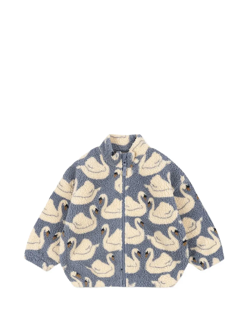 Konges Sløjd Jody teddy swan-print jacket - Blu