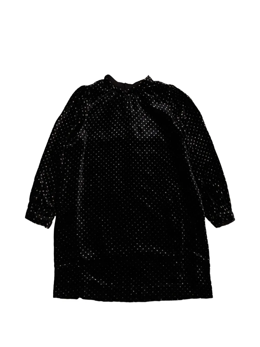 Bonpoint Tara polka-dot velvet dress - Schwarz