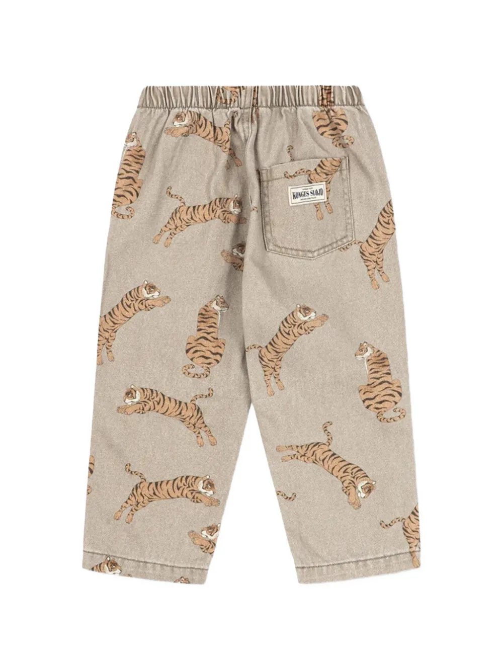 Konges Sløjd Magot jeans met tijgerprint Beige