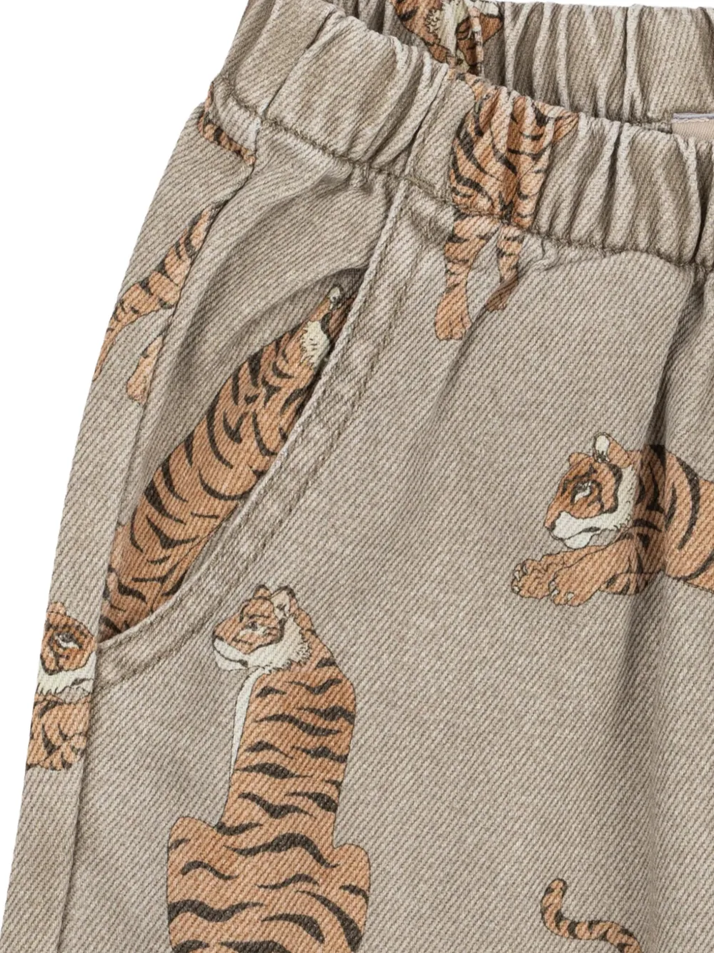Konges Sløjd Magot jeans met tijgerprint Beige