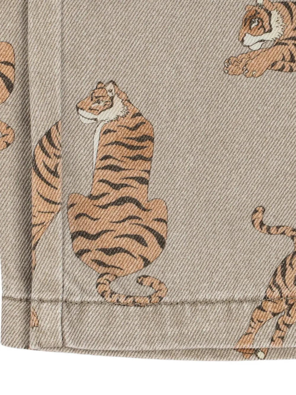 Konges Sløjd Magot jeans met tijgerprint Beige