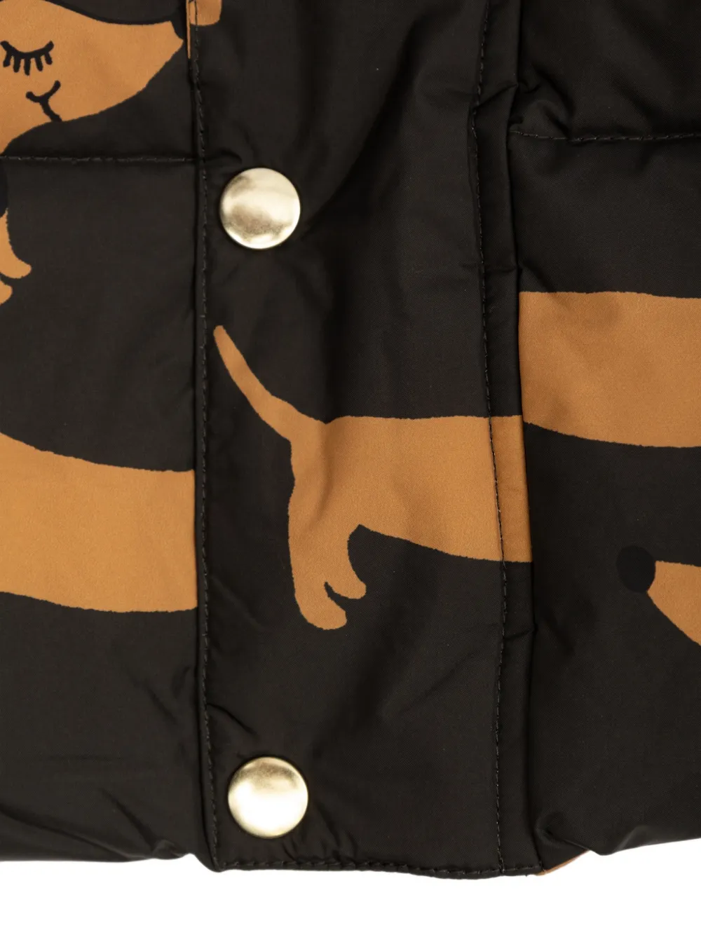 Mini Rodini dachshund-print padded jacket Zwart