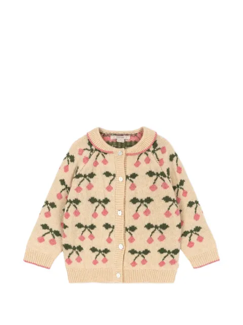 Konges Sløjd cherry-intarsia Belou cardigan