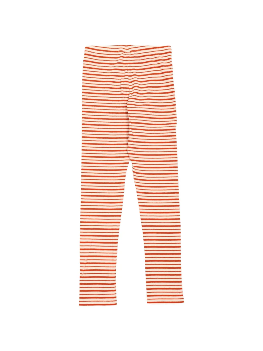 Bobo Choses Gestreepte geribbelde legging Beige