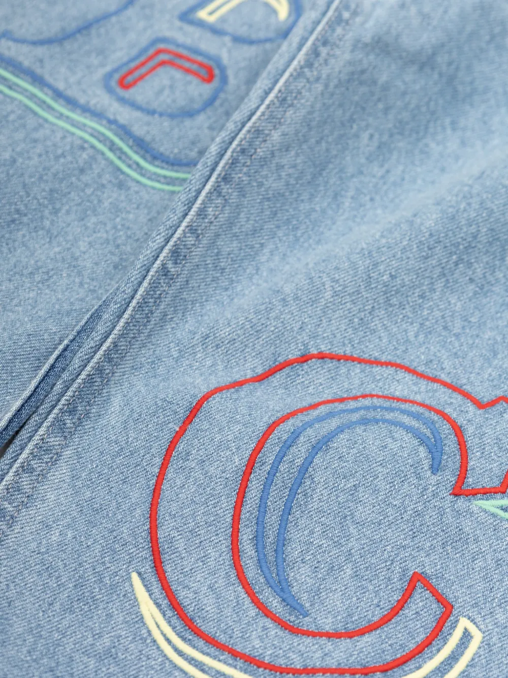 Bobo Choses embroidered logo jeans Blauw