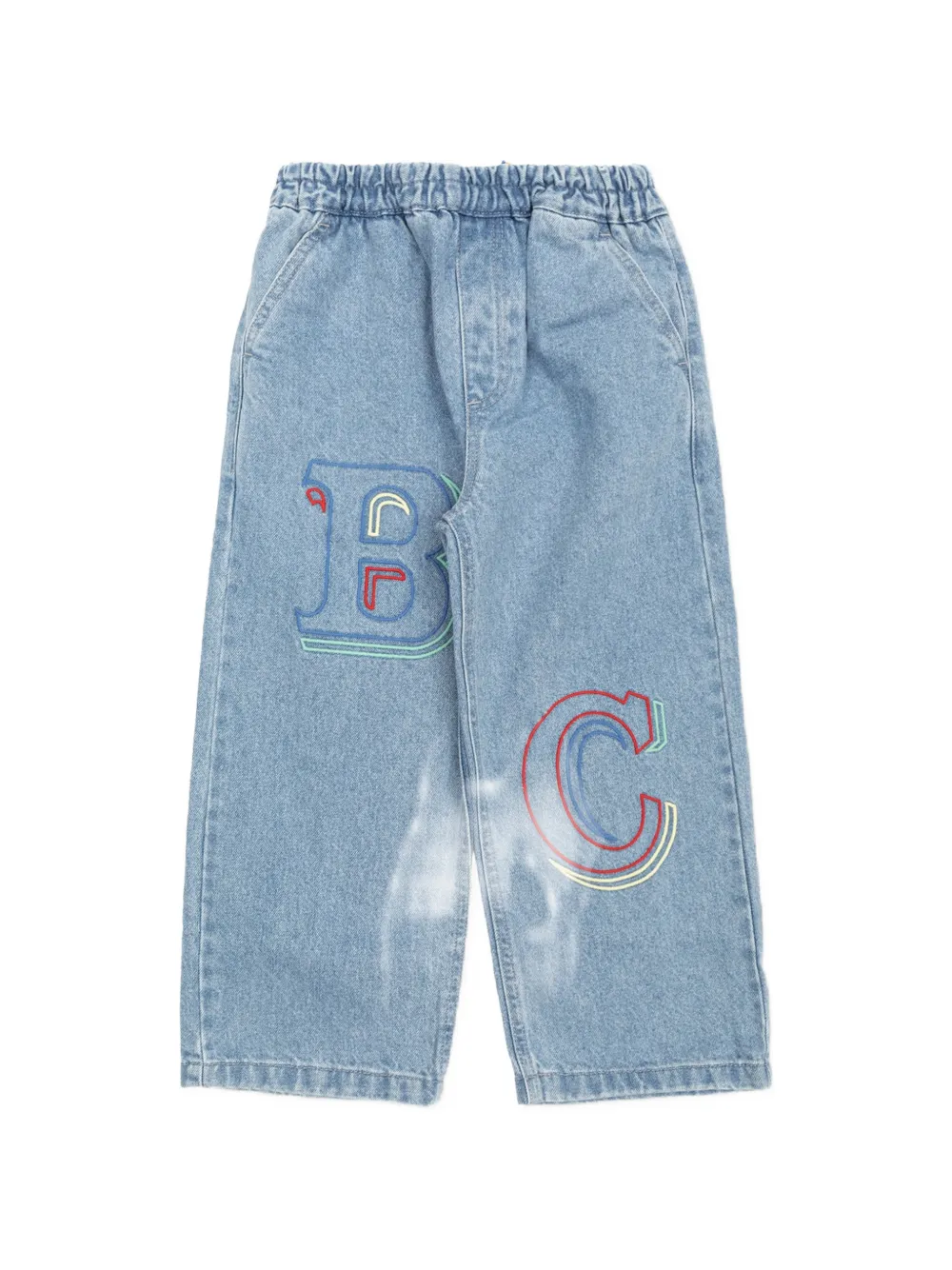 Bobo Choses embroidered logo jeans - Blau