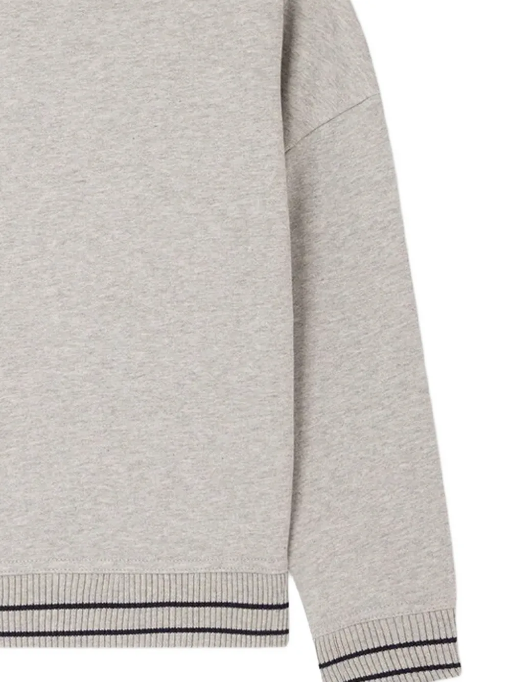 Bonpoint Theos logo-embroidered quarter-zip hoodie Grijs