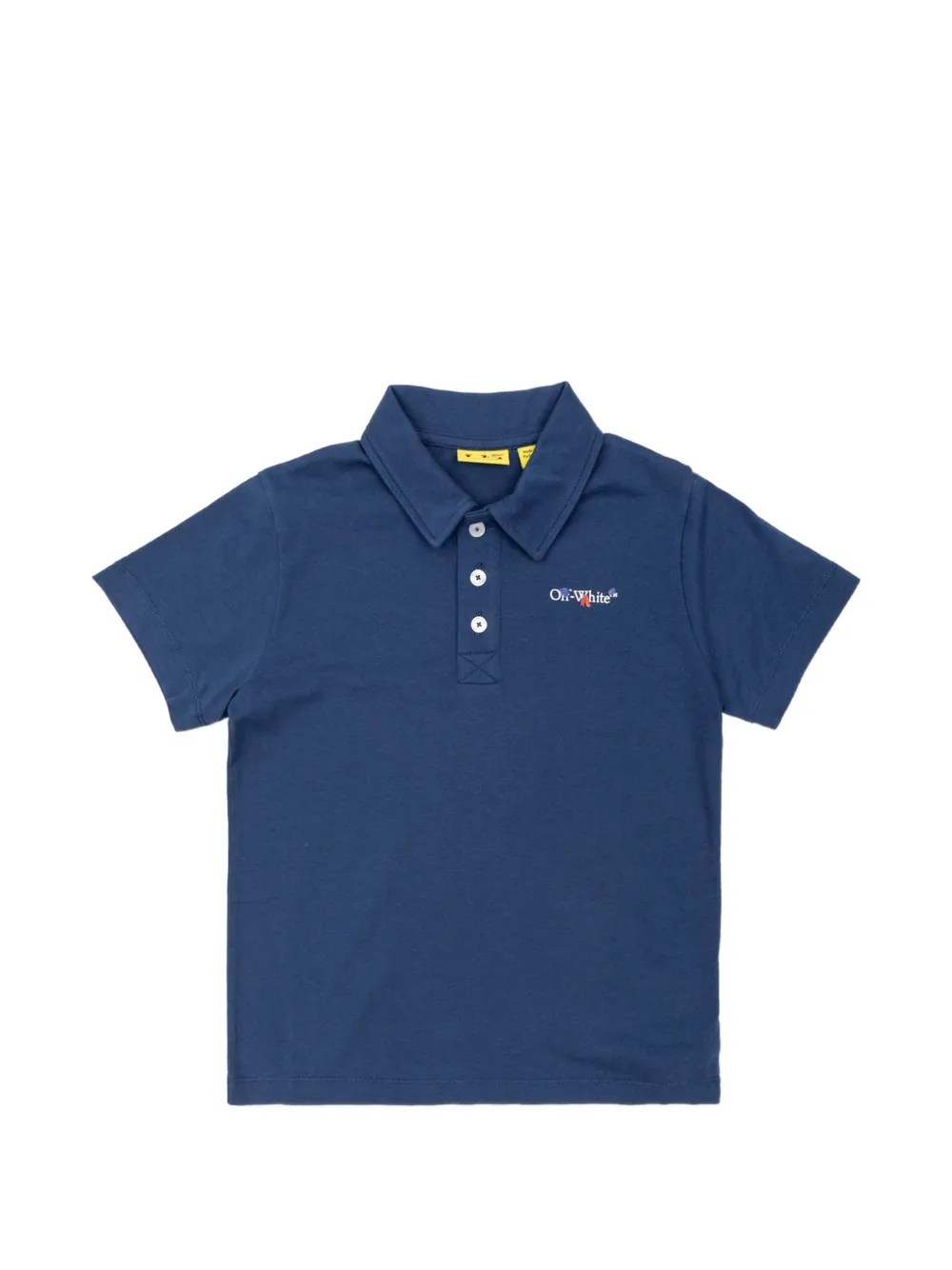 Off-White Kids logo-print polo shirt - Blu
