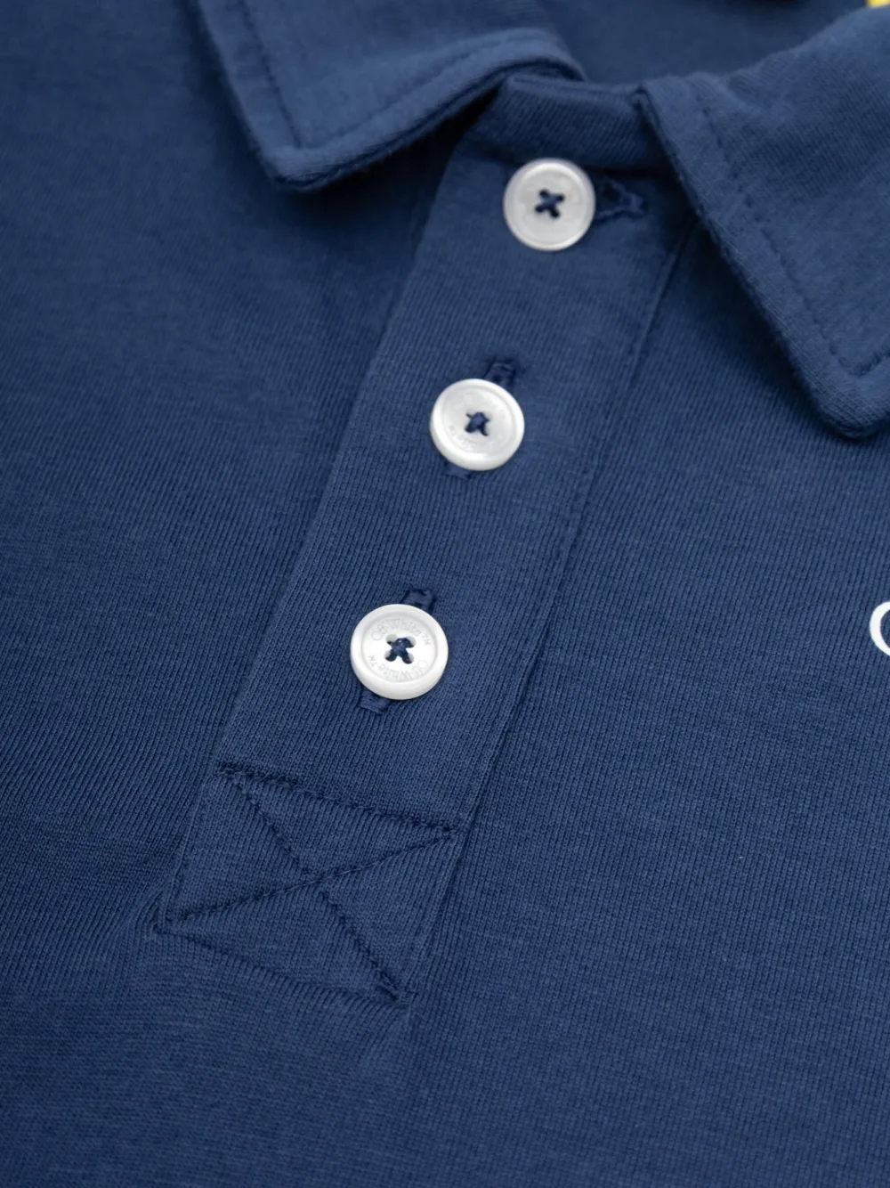 Off-White Kids Poloshirt met logoprint Blauw