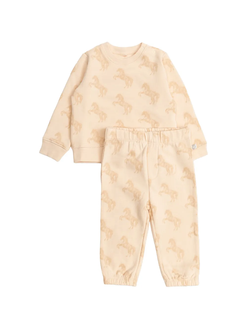 Stella McCartney Kids horse-print tracksuit set - Toni neutri