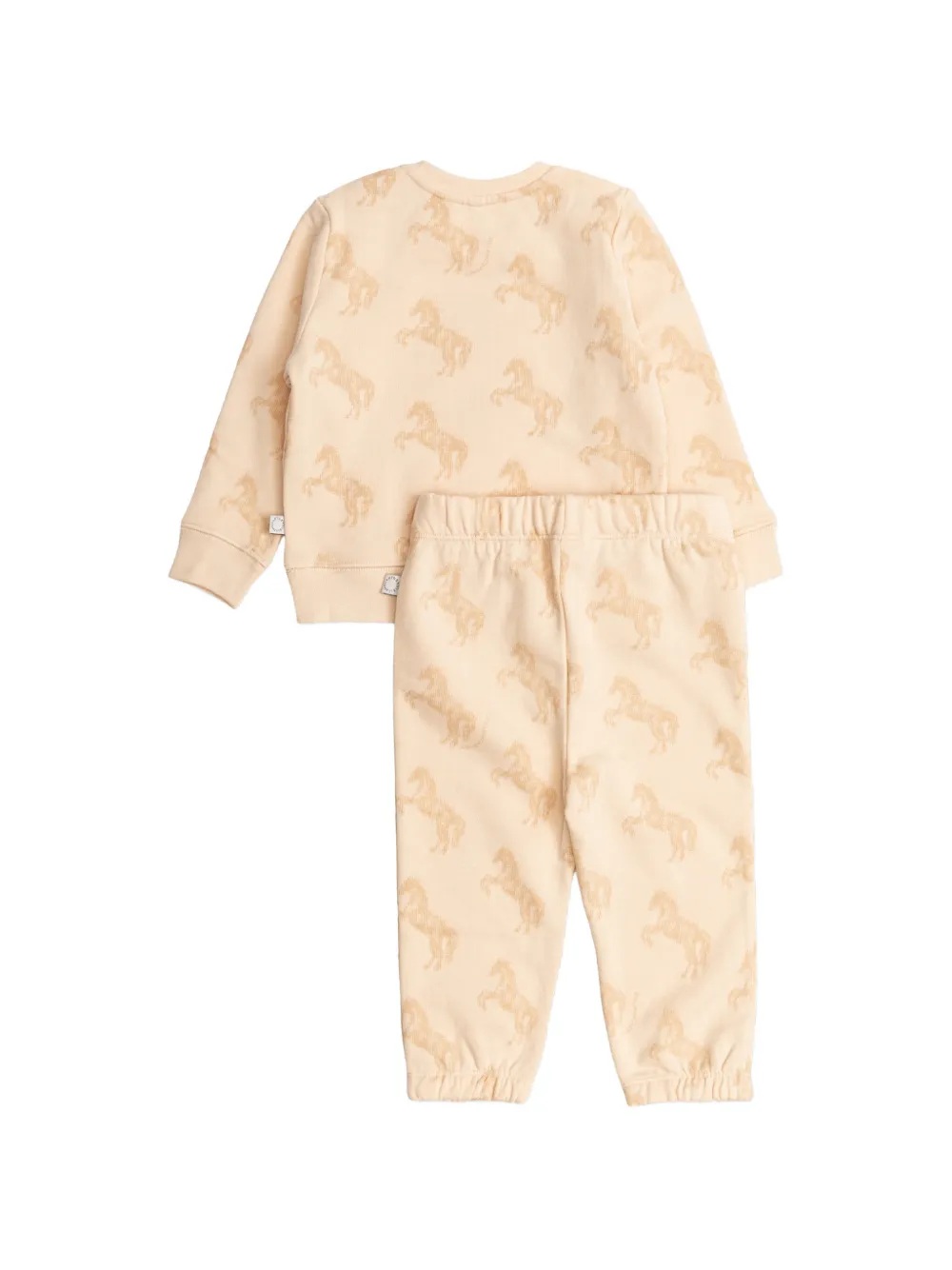 Stella McCartney Kids horse-print tracksuit set Beige