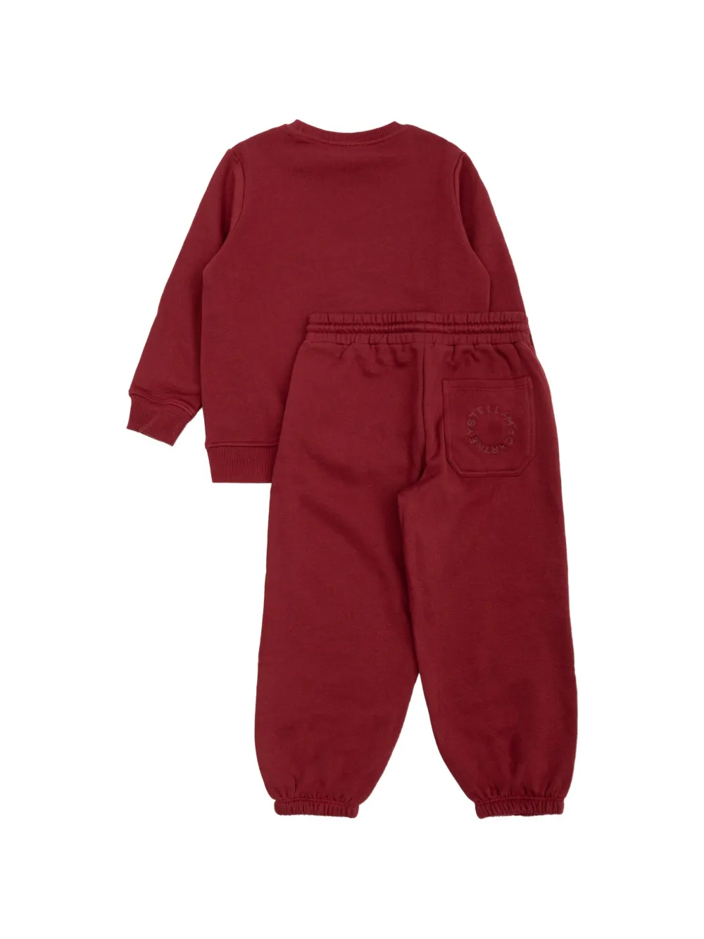 Stella McCartney Kids logo-embroidered tracksuit set Rood